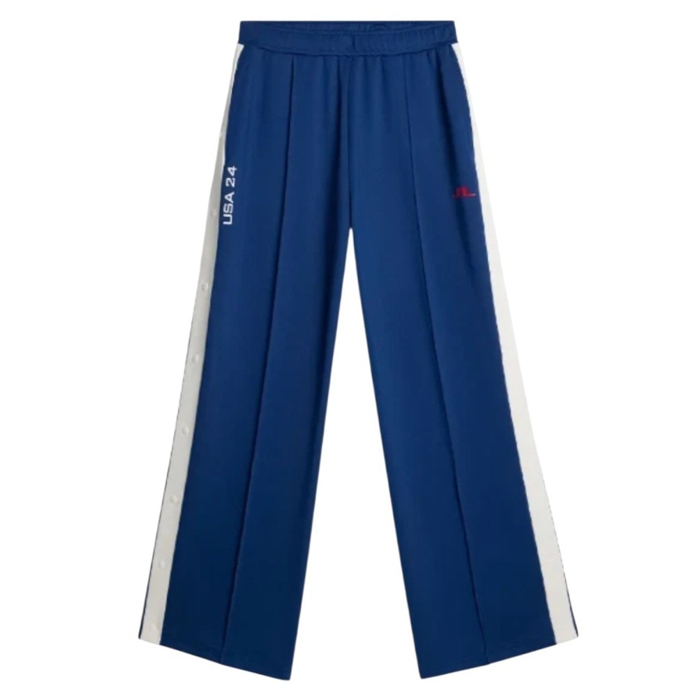 J. Lindeberg Orianne Golf Pants Women Medium Blue USA 24 Breakaway Track‎ NWT